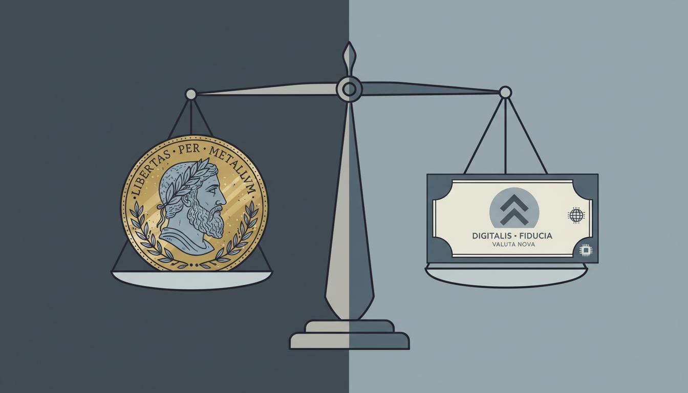 Illustration comparing the historical forms of Commodity Money and Fiat Money