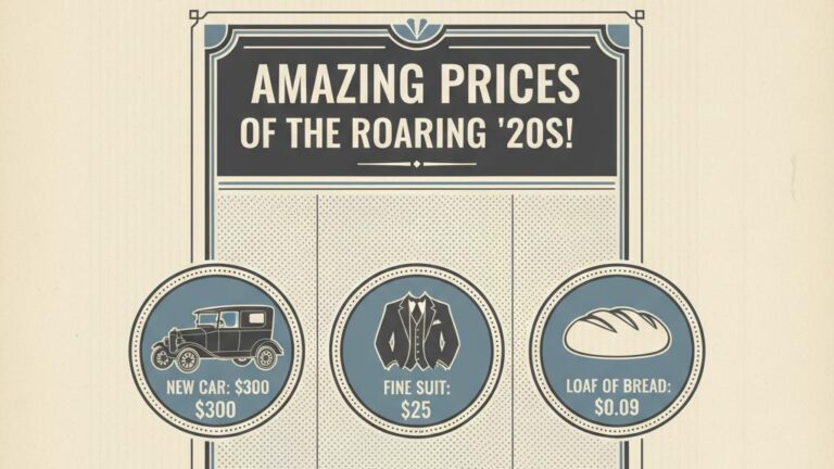 Illustration of 1920s Cost of Living and Prices