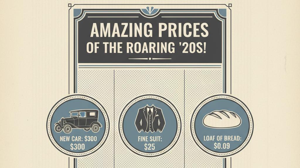 Illustration of 1920s Cost of Living and Prices