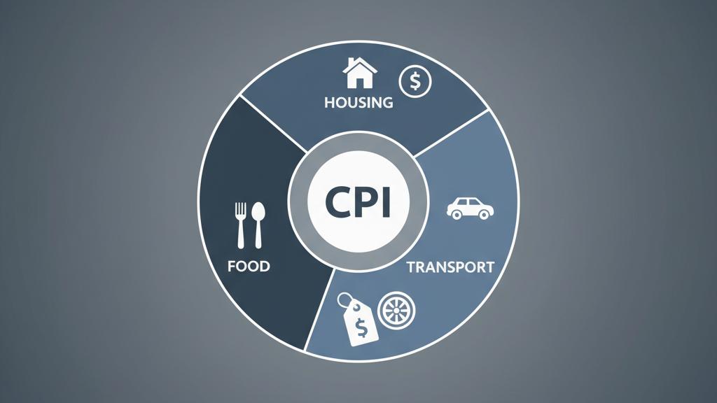 Infographic explaining the components and use of the Consumer Price Index (CPI)