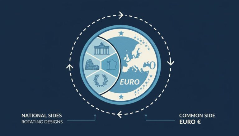 Illustration of the National Side Designs on Euro Coins