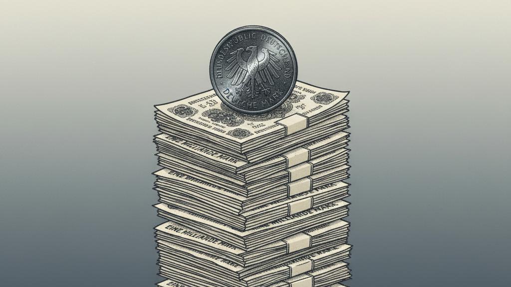 Illustration of German Hyperinflation Contrast with Deutsche Mark