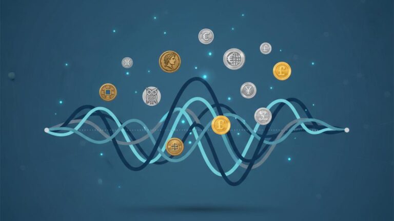 Abstract Historical Exchange Rates Graph Infographic