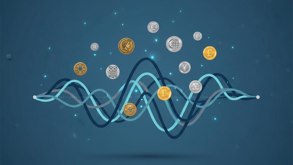 Abstract Historical Exchange Rates Graph Infographic
