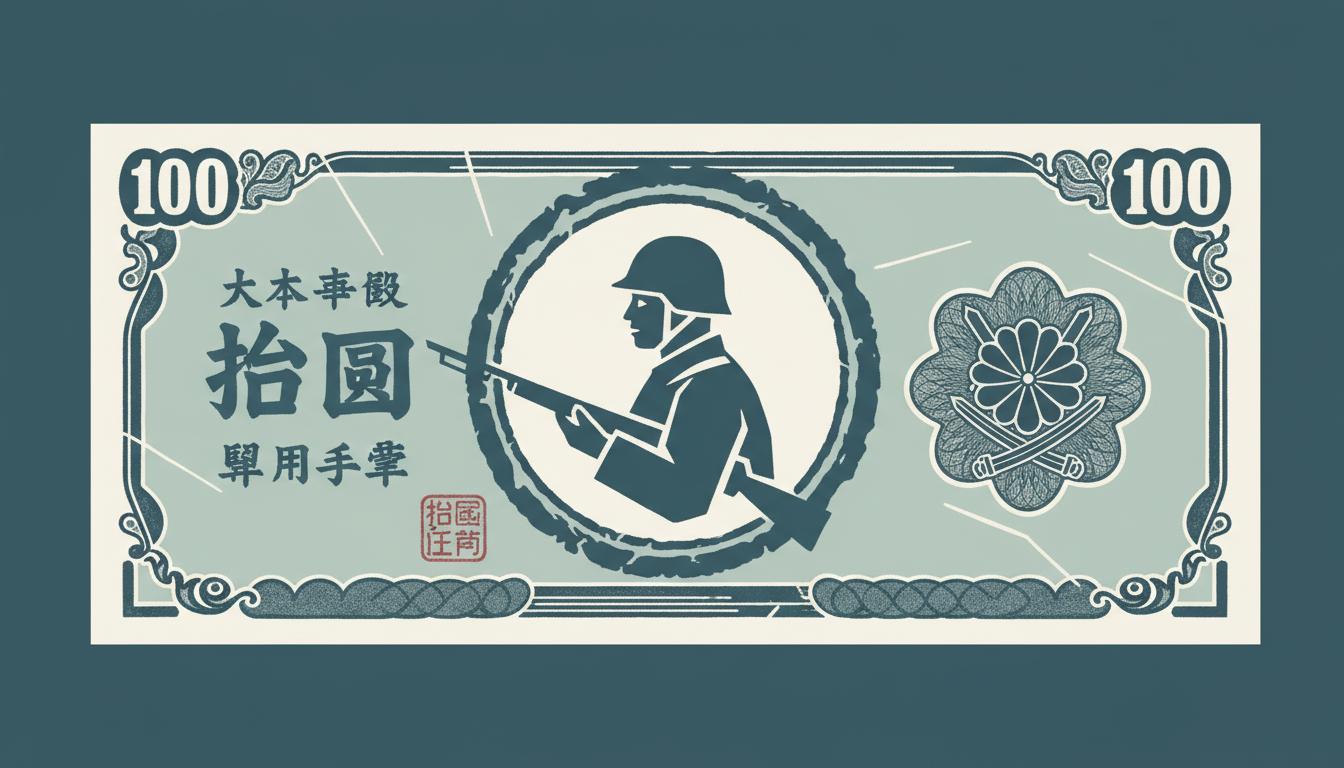 Illustration of the historical Japanese War Scrip and Military Yen
