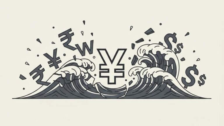 Conceptual image of the Japanese Yen's role in the 1997 Asian Financial Crisis