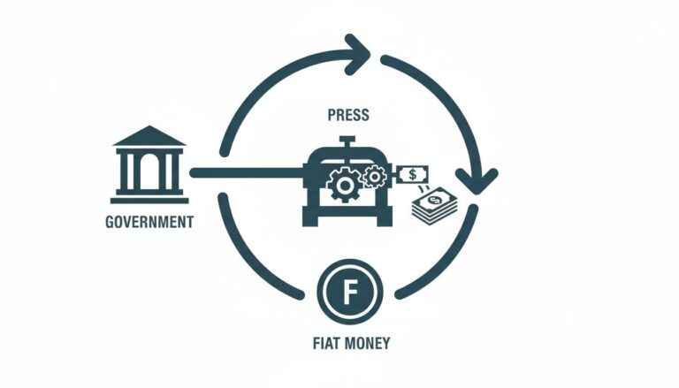 Illustration of Modern Monetary Theory (MMT) and Fiat Currency