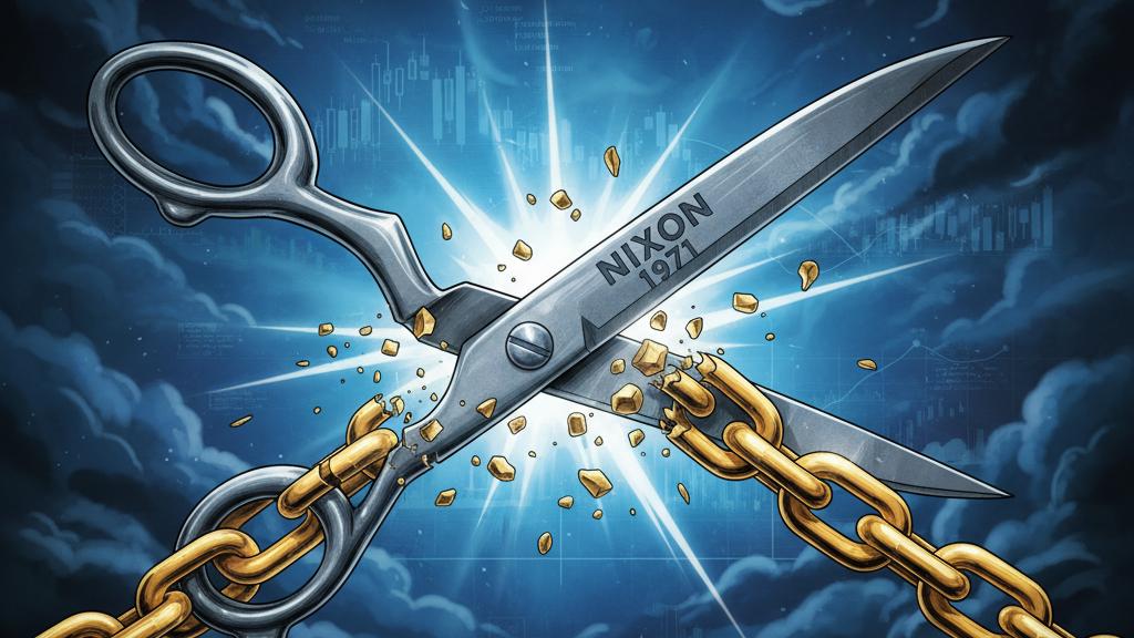 Illustration of the 1971 Nixon Shock Ending Gold Convertibility