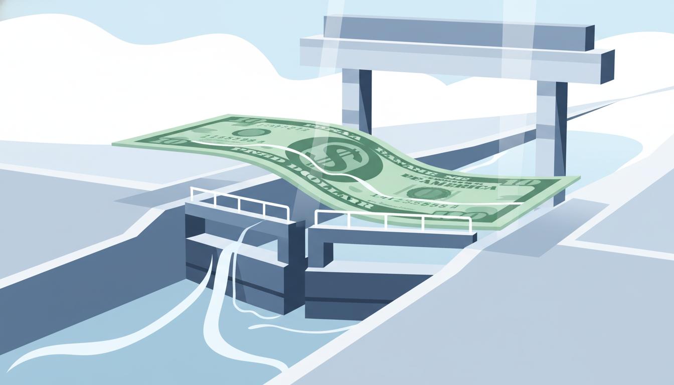 Illustration of the US Dollar's Role in the Panama Canal's Historical Finance